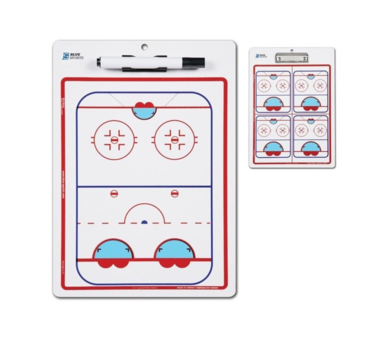 Coachboard Eishockey Torwart Taktiktafel Goalie Blue Sports